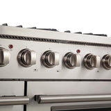 Forno 48" Galiano Gas Range with 8 Burners, Griddle, and Double Oven - FFSGS6244-48