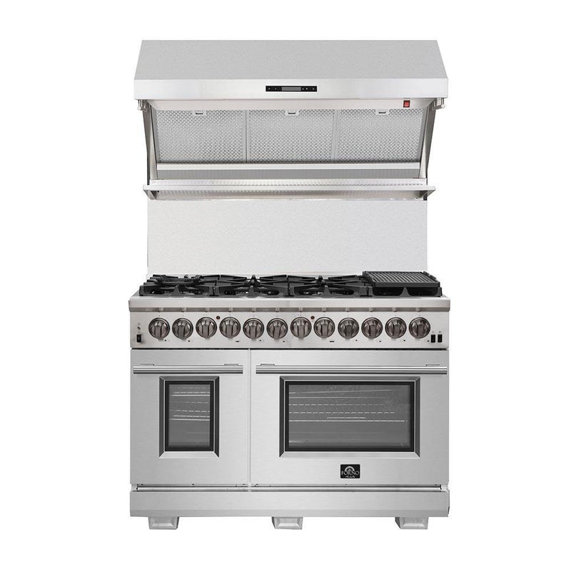 Forno 48" Capriasca Dual Fuel Range with 240v Electric Oven - 8 Burners, Griddle, and 160,000 BTUs - FFSGS6187-48