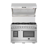 Forno 48" Capriasca Gas Range with 8 Burners, Griddle and 160,000 BTUs - FFSGS6260-48