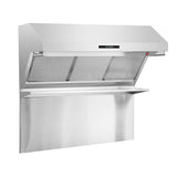 Forno 48" Wall Mount Range Hood with Red Light Warmer, Shelf/Backsplash, and 1200 CFM Motor - FRHWM5029-48HB