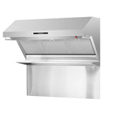 Forno 48" Wall Mount Range Hood with Red Light Warmer, Shelf/Backsplash, and 1200 CFM Motor - FRHWM5029-48HB